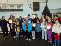 Соревнования по шорт-треку среди школьников